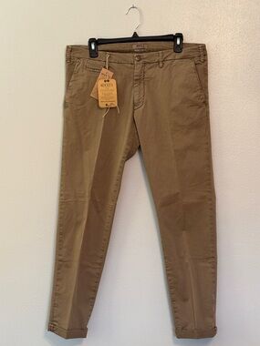 40weft "Billy" Men's Pants in Tan Italian brand size 50 x 28 equal to US 34 x 28